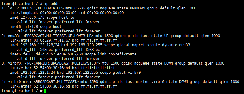 ip addr 命令示例