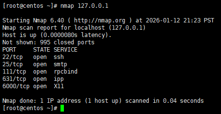 nmap 命令示例